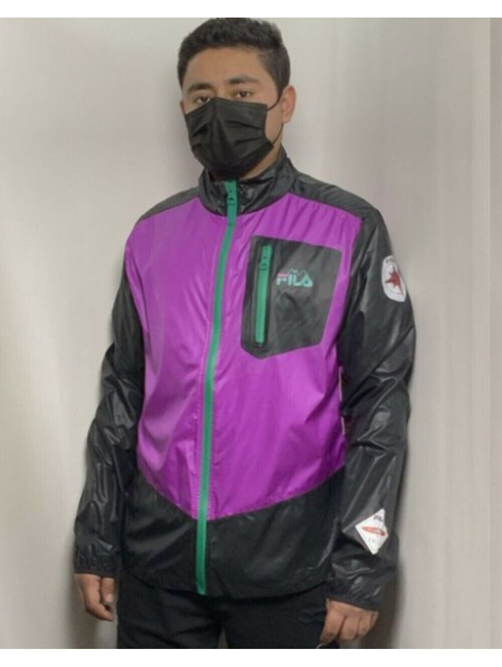 Men's Fila Purple | Black Windbreaker Track Jacket NWT